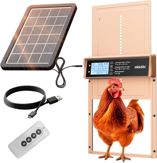 Porta Pollaio Automatica Solare / Schermo LCD