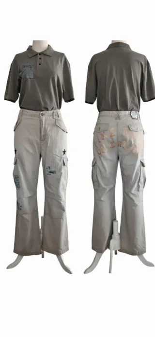 Pantalón Cargo Firetrap Beige Talla /L