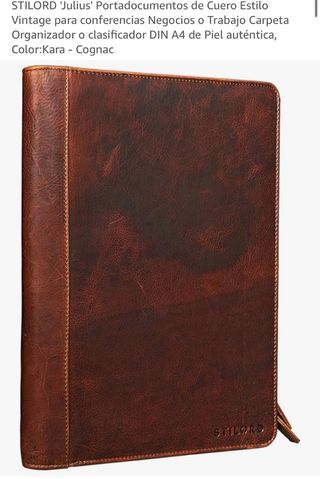 STILORD Portadocumentos Cuero Vintage DIN A4