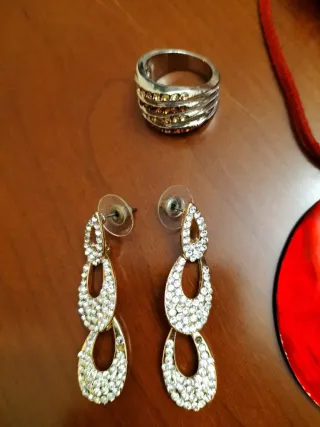 Lote Joyas Bisutería: Collar, Pulsera, Anillo, Pen