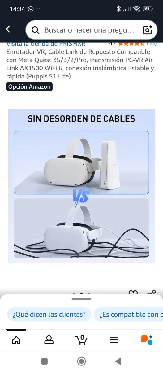 Enrutador VR PRISMXR AX1500 WiFi 6