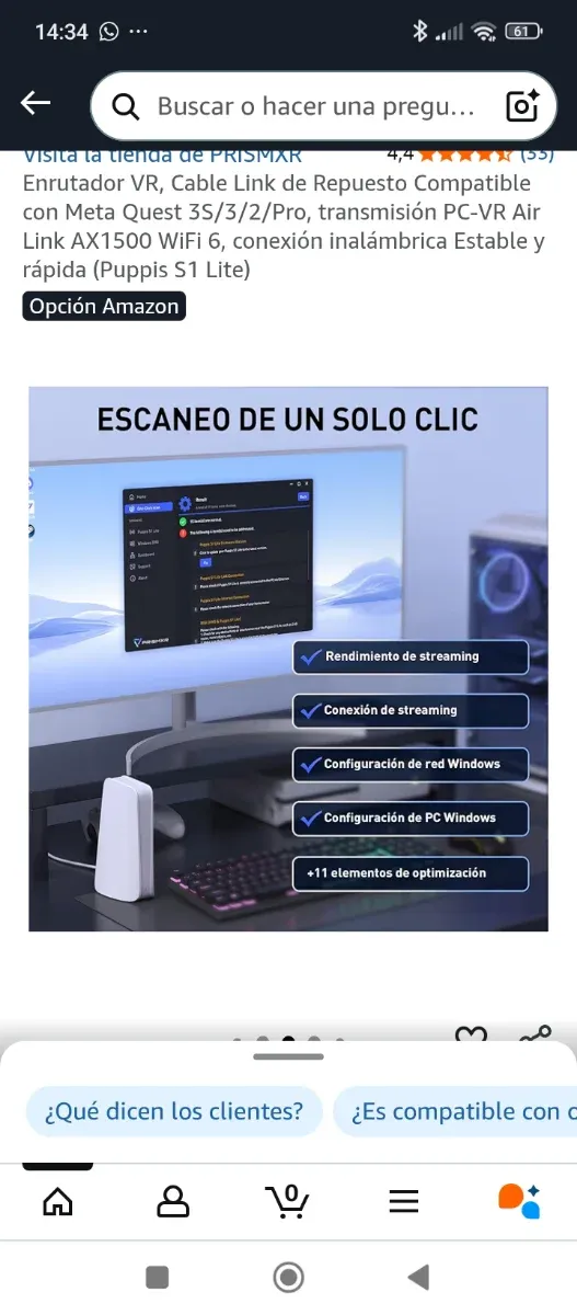 Enrutador VR PRISMXR AX1500 WiFi 6