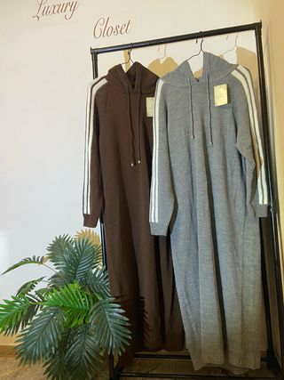 Vestido Sudadera Largo Rayas