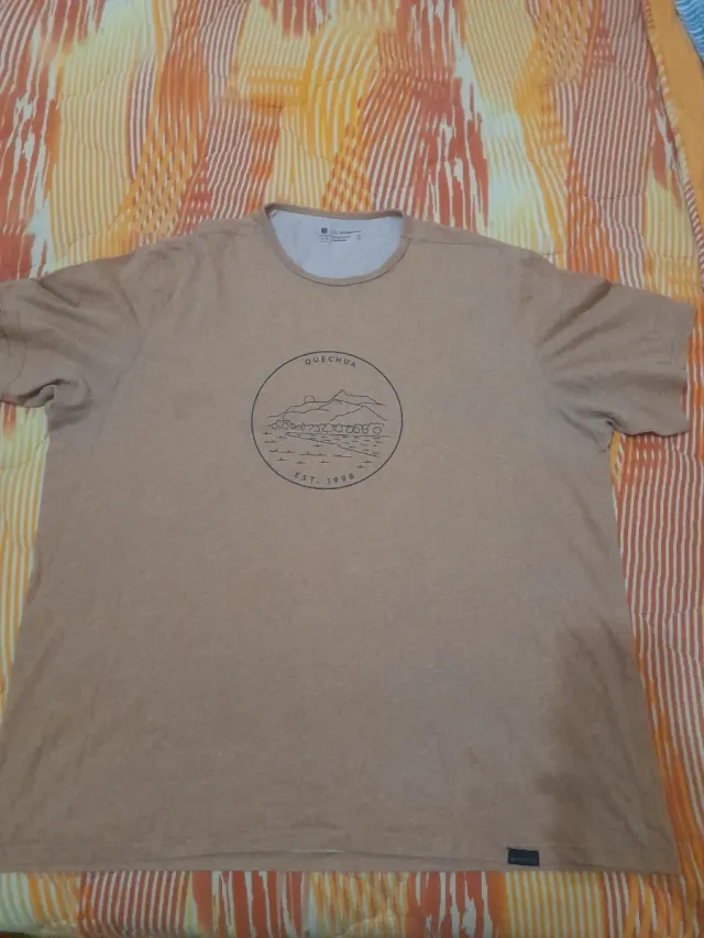 T-shirt Quechua uomo sportiva marrone XXL