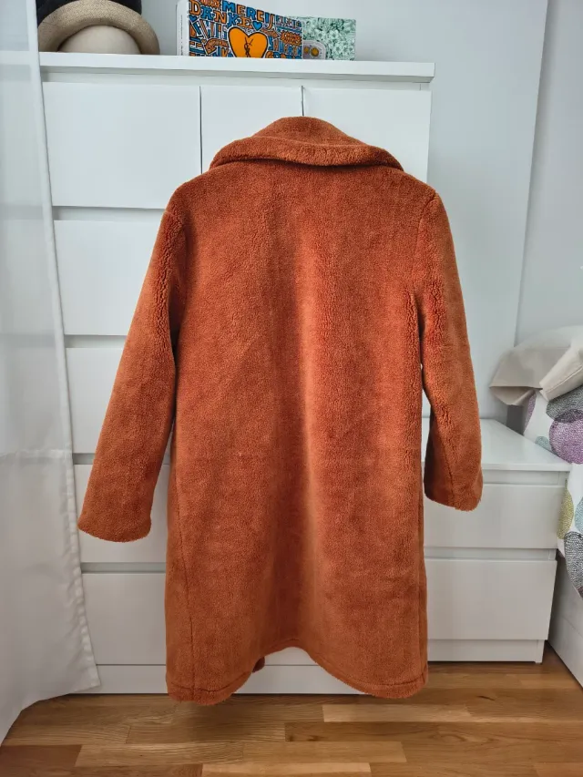 Abrigo de pelo naranja