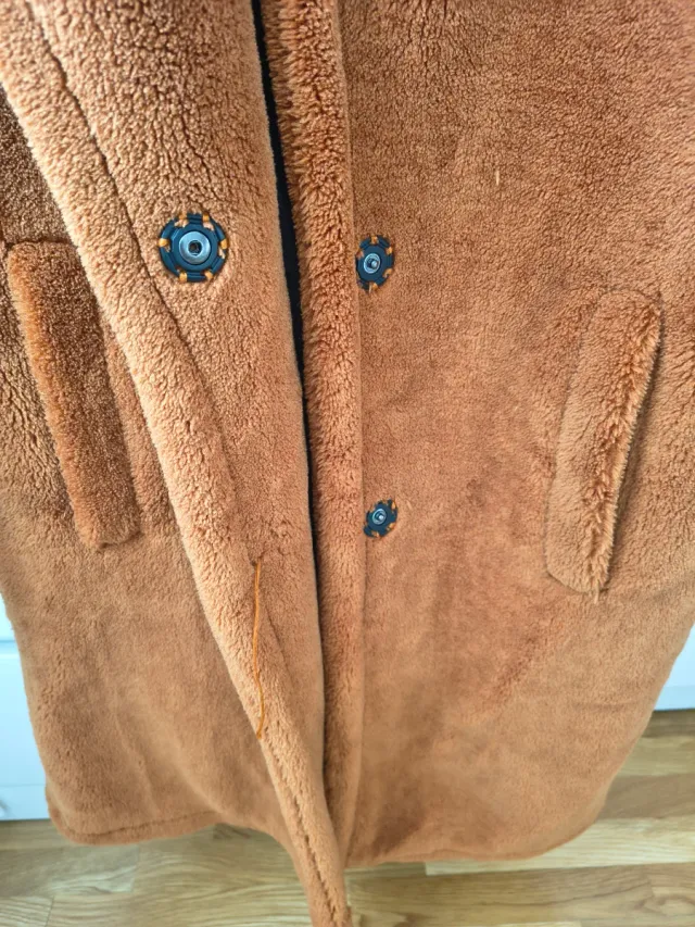 Abrigo de pelo naranja