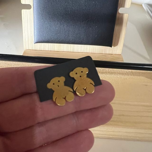 Pendientes Oso Dorados