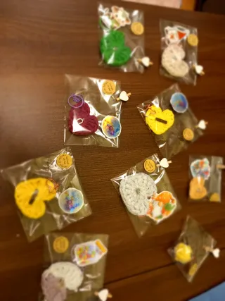 Llavero Corazón Tejido Hecho a Mano