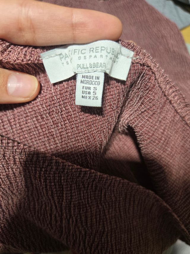 Top asimétrico Pull&Bear marrón rojizo S