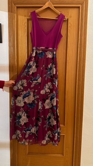 Vestido largo floral talla 48