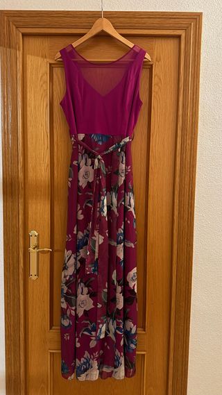 Vestido largo floral talla 48