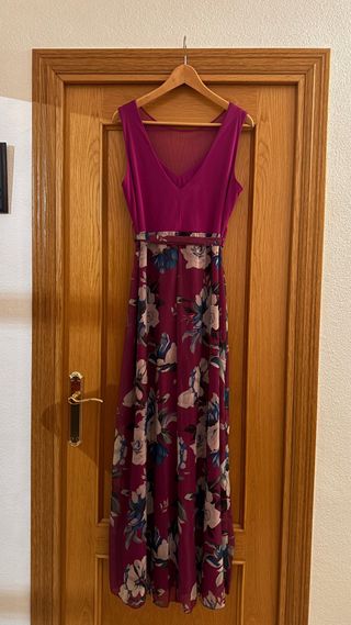 Vestido largo floral talla 48