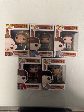 Funko Pop Goonies Sloth, Mikey, Mouth, Chunk, Data