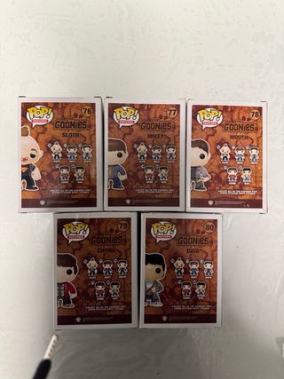 Funko Pop Goonies Sloth, Mikey, Mouth, Chunk, Data