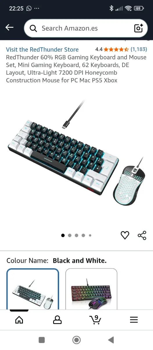 Teclado y Ratón Gaming RGB RedThunder