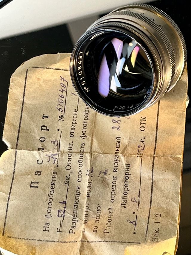 Lente soviética Jupiter-3 50mm f/1.5