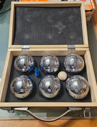 Set de 6 Bolas de Petanca Metálicas