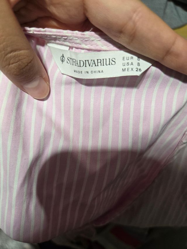Blusa Top Stradivarius Rayas Listones Talla S