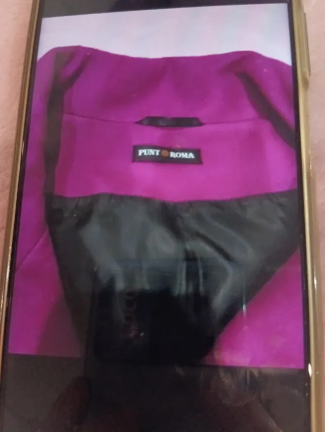 Abrigo paño morado talla 40