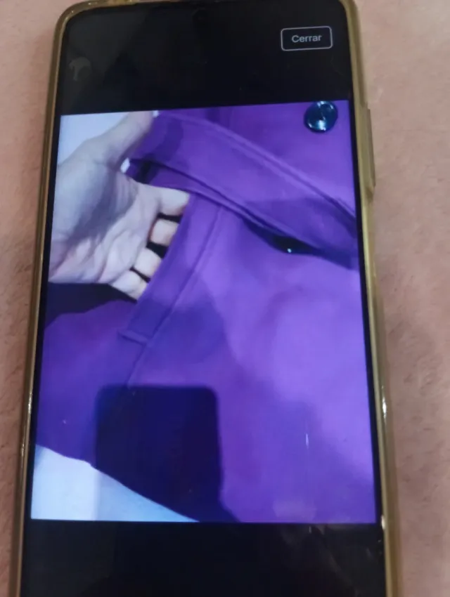 Abrigo paño morado talla 40