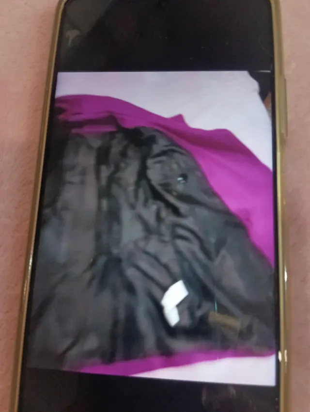 Abrigo paño morado talla 40