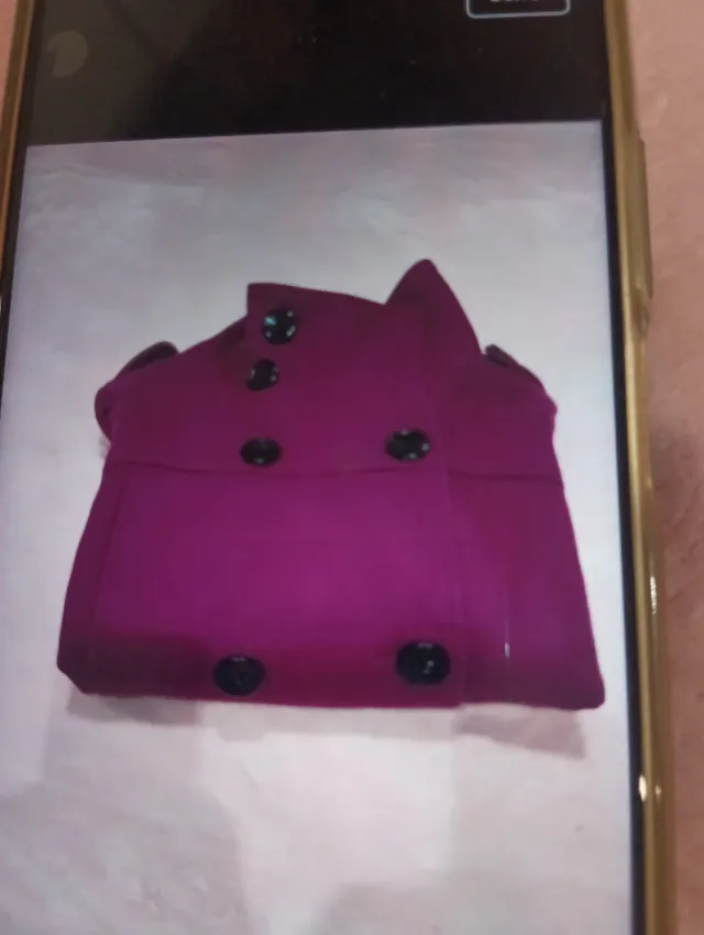 Abrigo paño morado talla 40