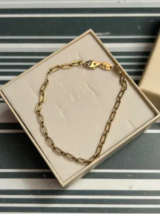 Pulsera vintage mujer baño de oro 14 k