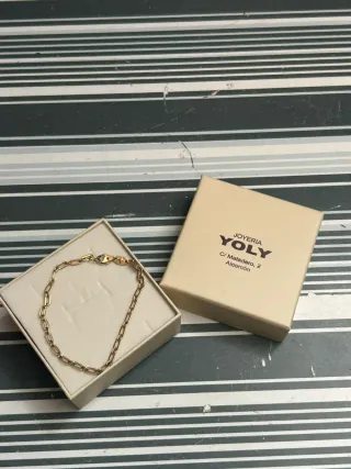 Pulsera vintage mujer baño de oro 14 k