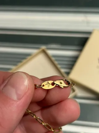 Pulsera vintage mujer baño de oro 14 k