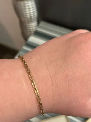 Pulsera vintage mujer baño de oro 14 k