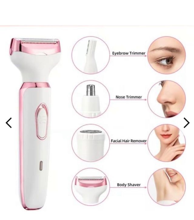Depiladora Eléctrica Multifunción Rosa y Blanca