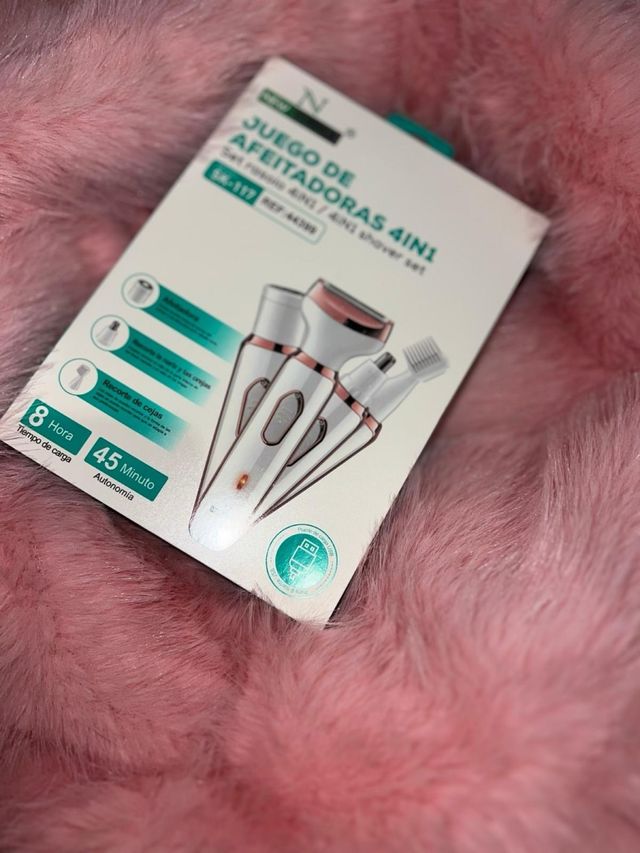 Depiladora Eléctrica Multifunción Rosa y Blanca