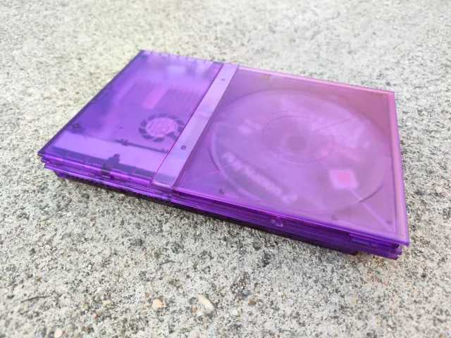 PS2 Slim Morado Transparente IMPECABLE