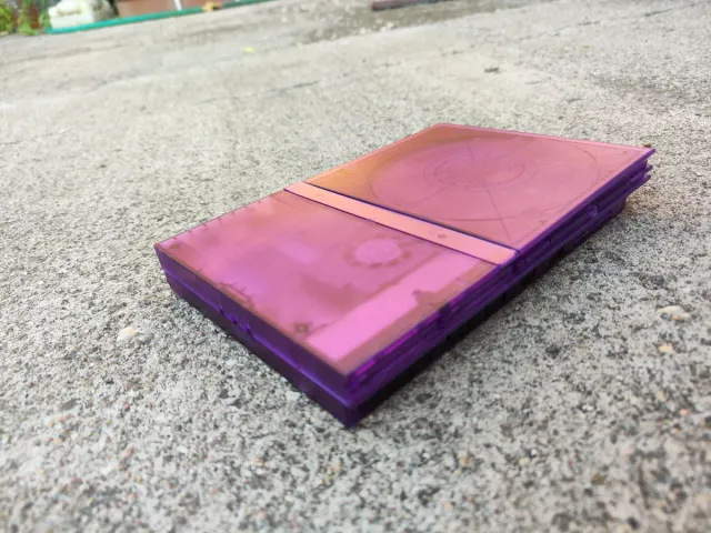 PS2 Slim Morado Transparente IMPECABLE