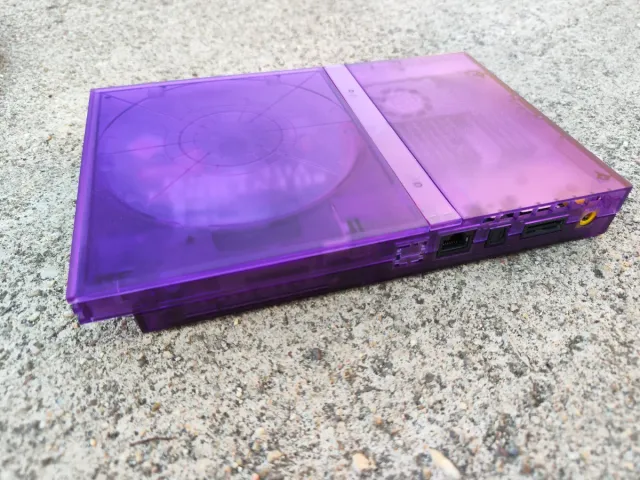 PS2 Slim Morado Transparente IMPECABLE