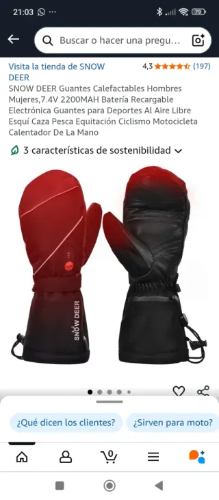 Guantes Calefactables Snow Deer Moto