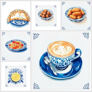 Lote Azulejos Decorativos Cerámica