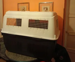 Transportín Perro Grande Viaje Marrón/Blanco