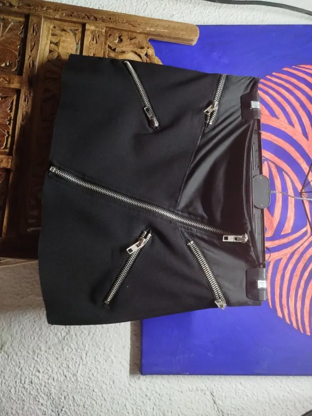 Falda Mango M cremalleras