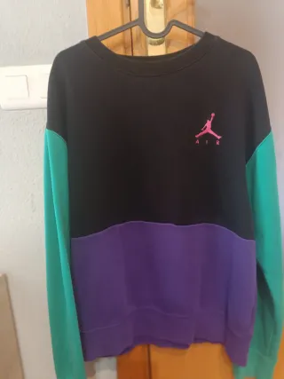 Sudadera Jordan Chico Negra Morada Verde