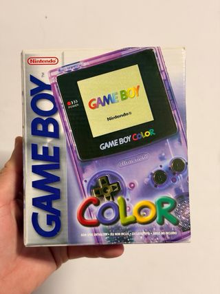 Scatola e manuale originale Game Boy Color Viola
