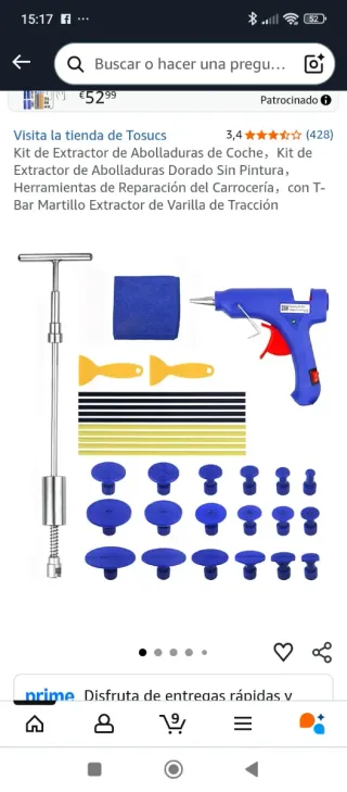 Kit Extractor Abolladuras Coche