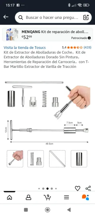 Kit Extractor Abolladuras Coche