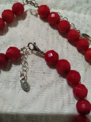 Conjunto Coral Rojo Facetado Mediterráneo