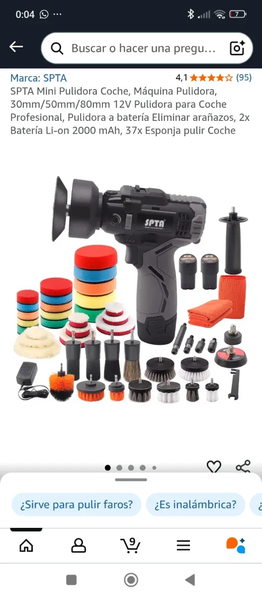 Mini Pulidora SPTA 12V con Accesorios