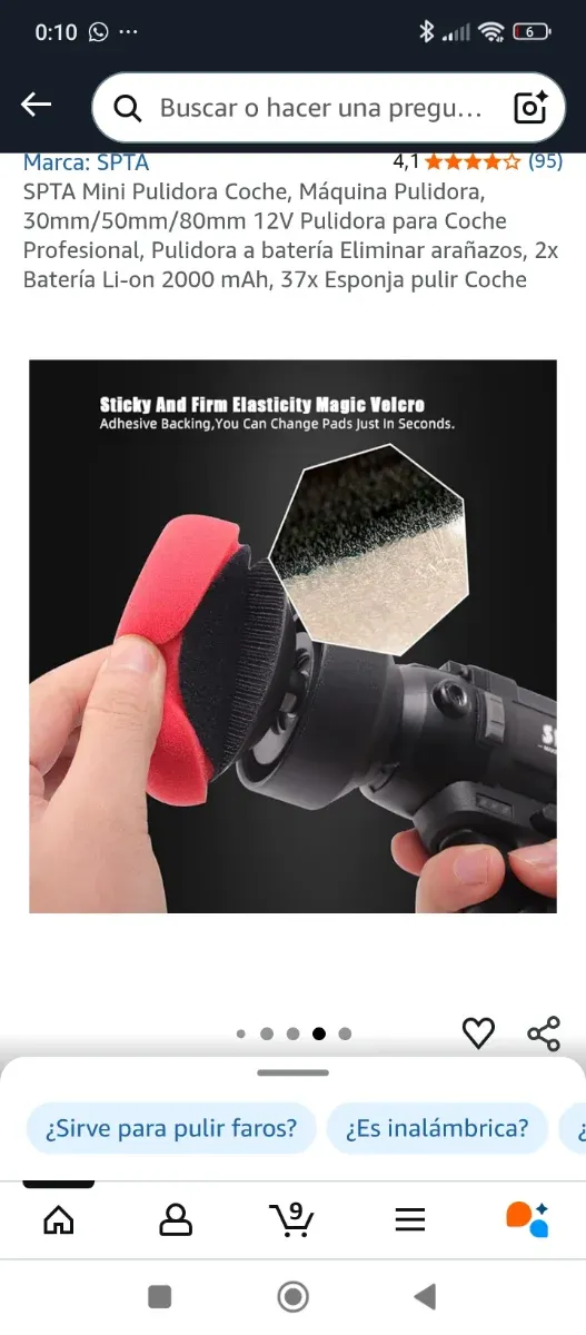 Mini Pulidora SPTA 12V con Accesorios