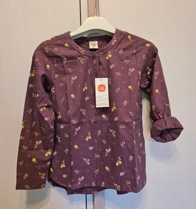 Camicetta bambina 8 anni fantasia floreale