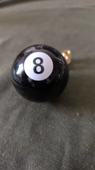 Pomo Bola 8 Negra con adaptadores