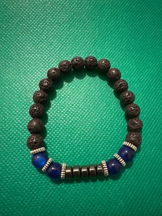 Bracciale Pietra Lavica e Lapislazzuli