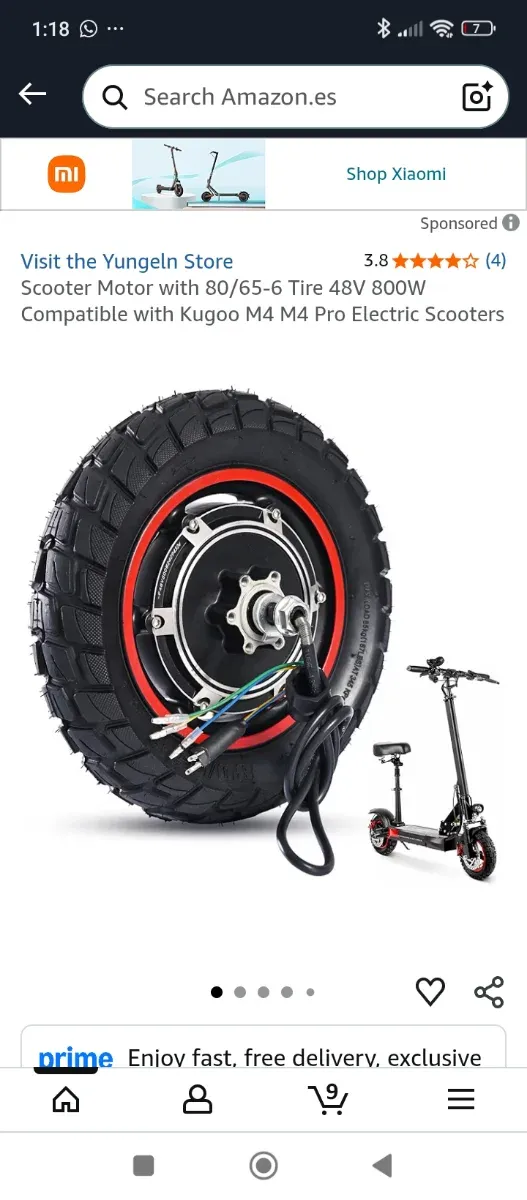 Rueda de patinete eléctrico